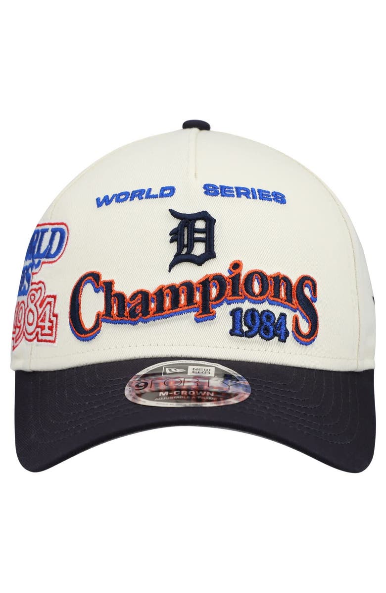 New Era Men's New Era  Cream/Navy Detroit Tigers World Series 9FORTY M-Crown Adjustable Hat, Alternate, color, Cream