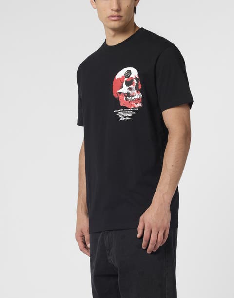 Roundneck T-Shirt Puffy Red Skull Skull Men