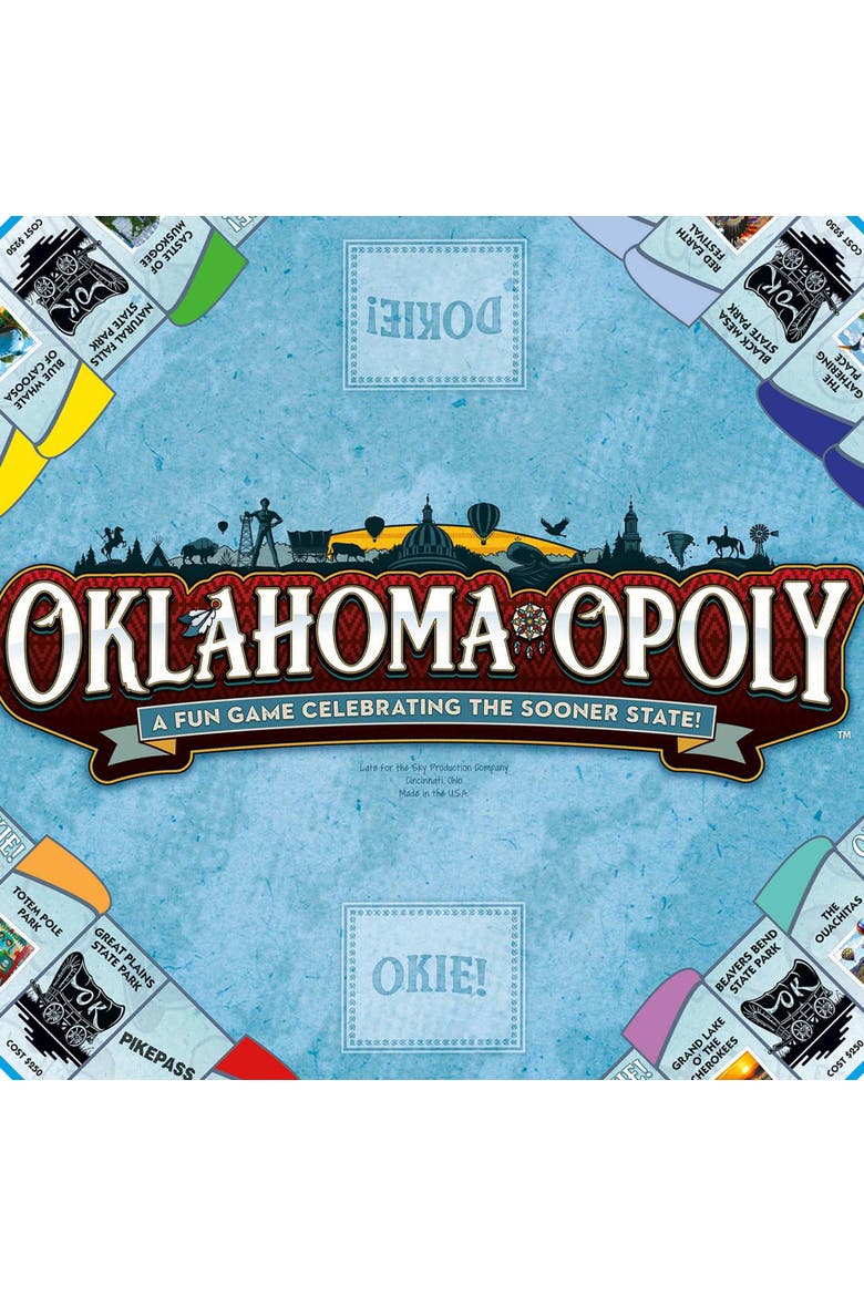 Oklahoma Opoly Board Game, Alternate, color, Multicolored