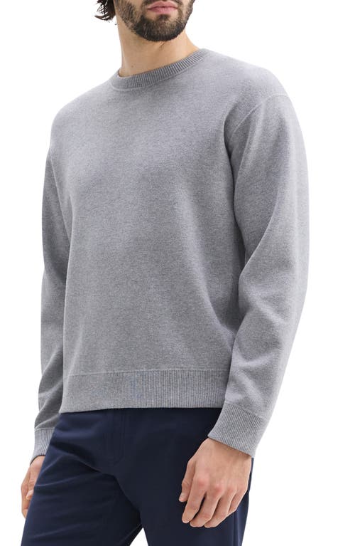 Theory Regular Fit Crewneck Sweatshirt In Melange Grey