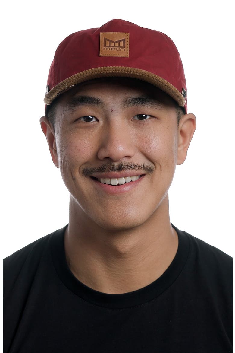 Odysea Thermal Water Repellent Waxed Cotton Baseball Cap, Alternate, color, RACING RED