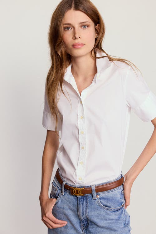The Shirt By Rochelle Behrens The Short Sleeve Shirt In White