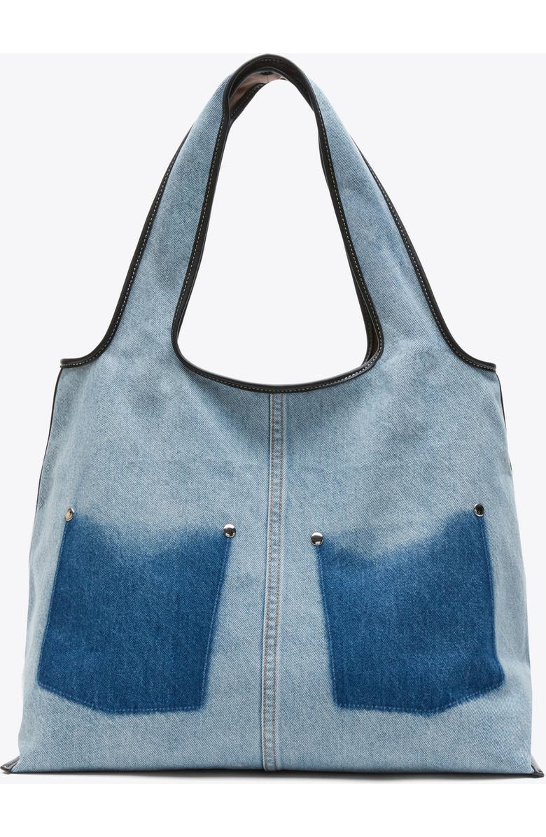 3.1 Phillip Lim Ghost Patch Market Tote Bag, Alternate, color, Light Denim