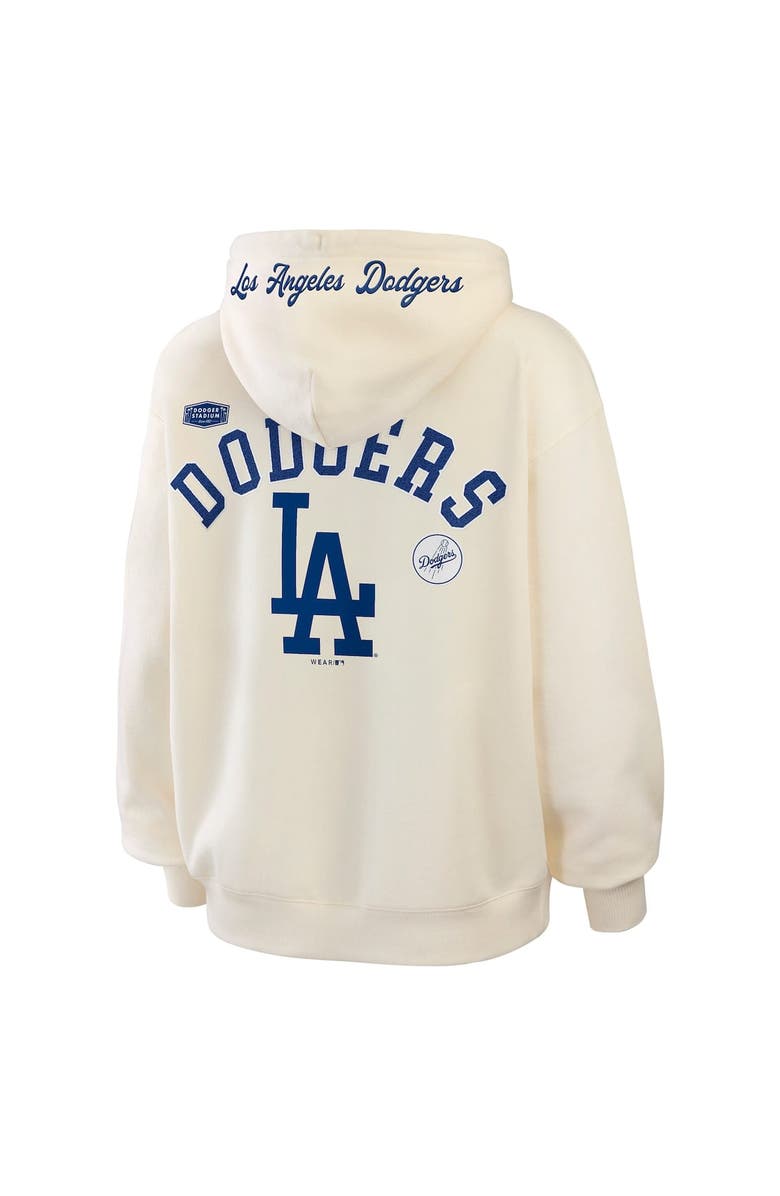 WEAR by Erin Andrews Women's WEAR by Erin Andrews Cream Los Angeles Dodgers Full-Zip Hoodie, Alternate, color, Cream