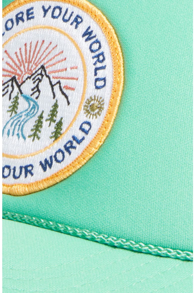 Explore Your World Trucker Hat, Alternate, color, GREEN