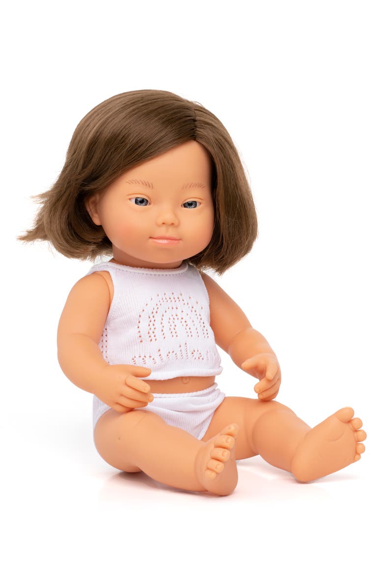 Miniland Caucasian Girl Baby Doll with Down Syndrome, Main, color, 