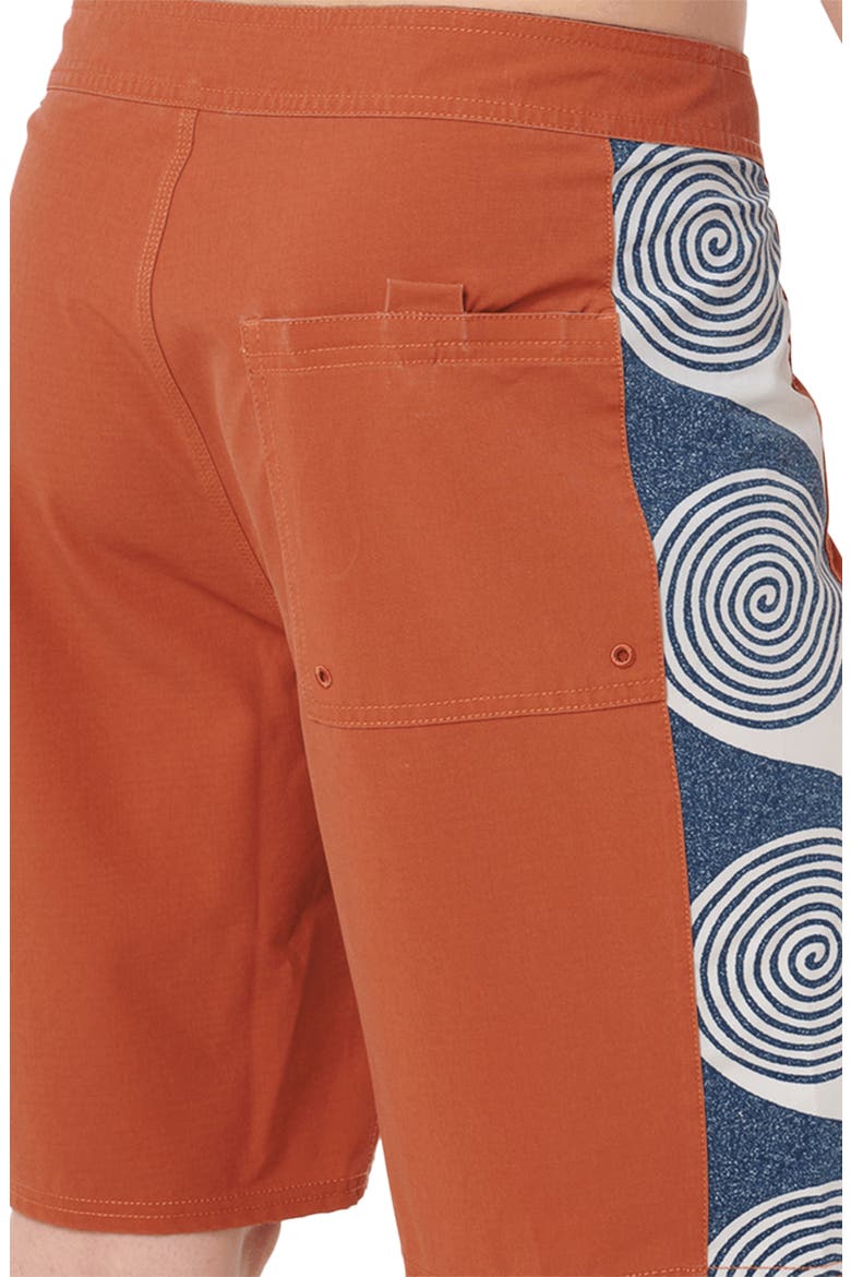 Mirage Sideways Board Shorts, Alternate, color, BAKED CLAY
