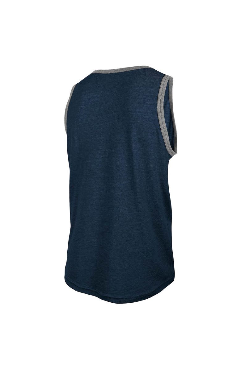 New Era Men's New Era Heathered Navy New England Patriots Ringer Tri-Blend Tank Top, Alternate, color, 