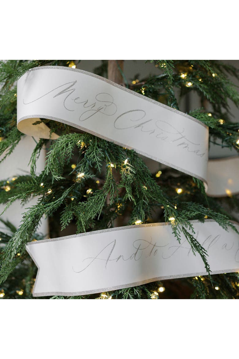 3' Paper Garland, Set of 6, Alternate, color, Crème