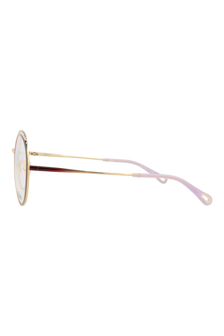 56mm Round Optical Glasses, Alternate, color, BURGUNDY BURGUNDY TRANSPARENT