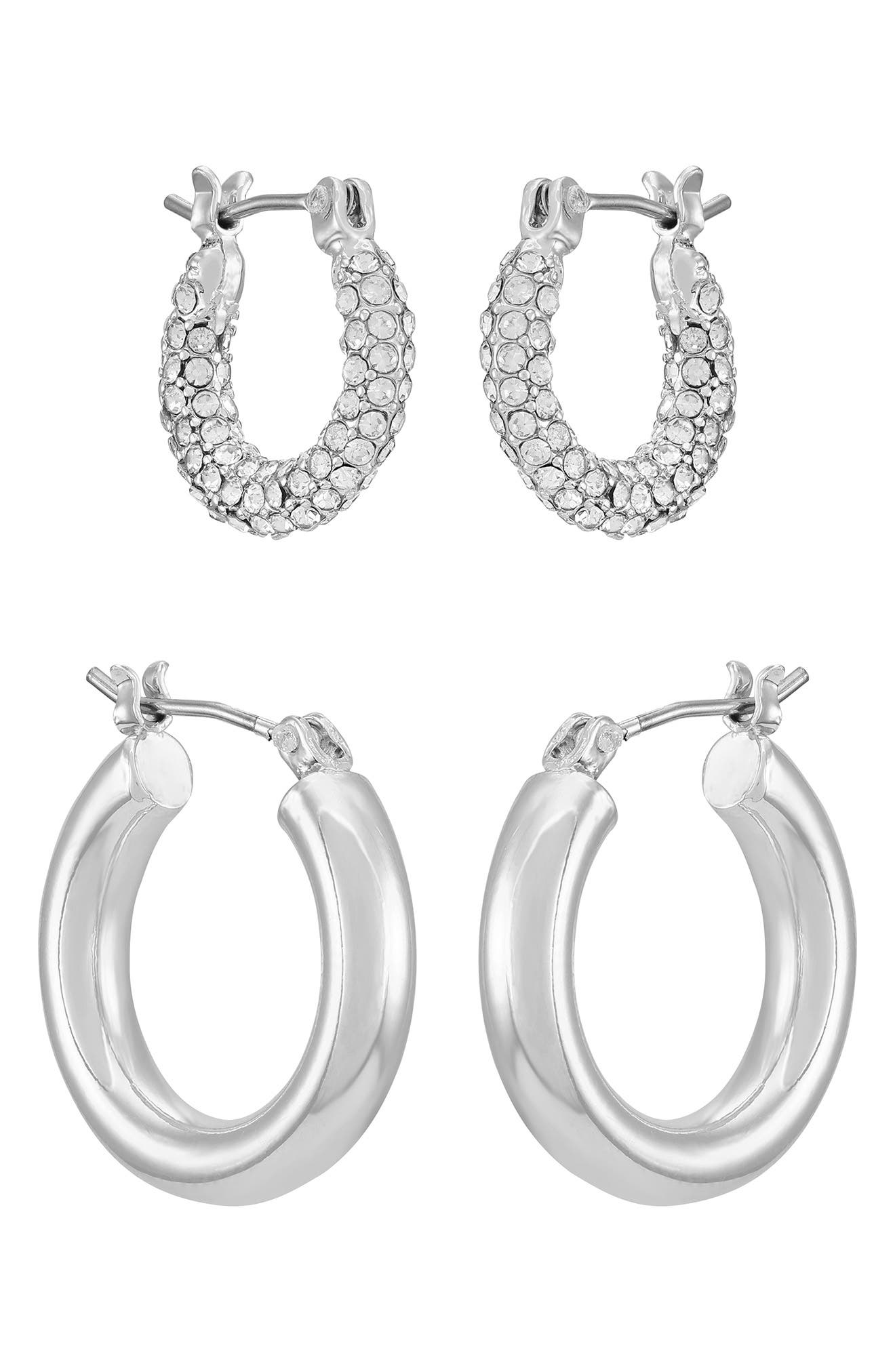 Vince Camuto Set of 2 Assorted Hoop Earrings