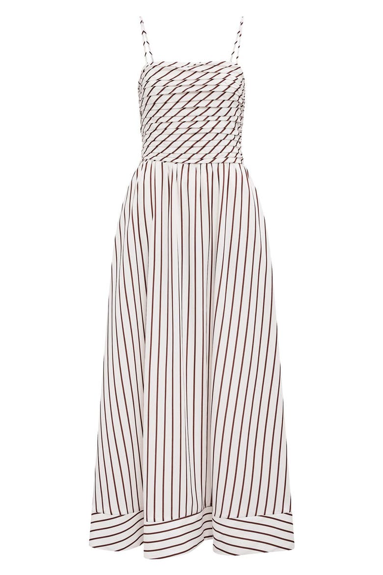 Tanya Stripe Maxi Sundress, Alternate, color, BROWN AND WHITE STRIPE