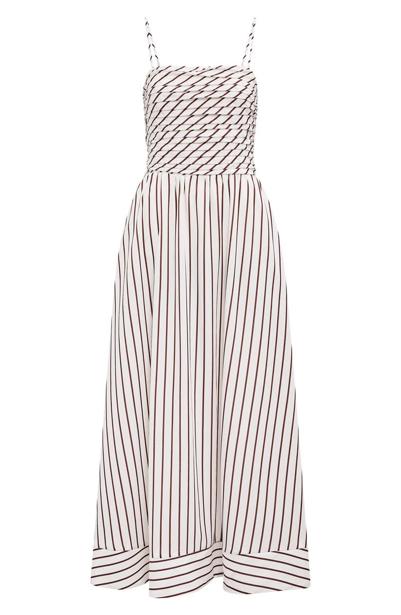 Ever New Tanya Stripe Maxi Sundress, Alternate, color, Brown And White Stripe