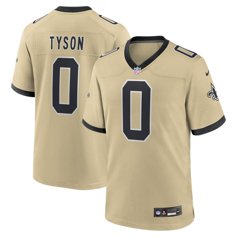 Men's Nike Jordyn Tyson Gold New Orleans Saints 2026 NFL Draft First Round Pick No. 8 Alternate Game Jersey