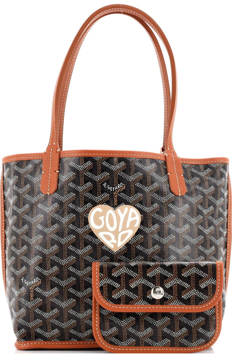 Pre-Owned Goyard Anjou Reversible Tote Printed Coated Canvas Mini, Alternate, color,