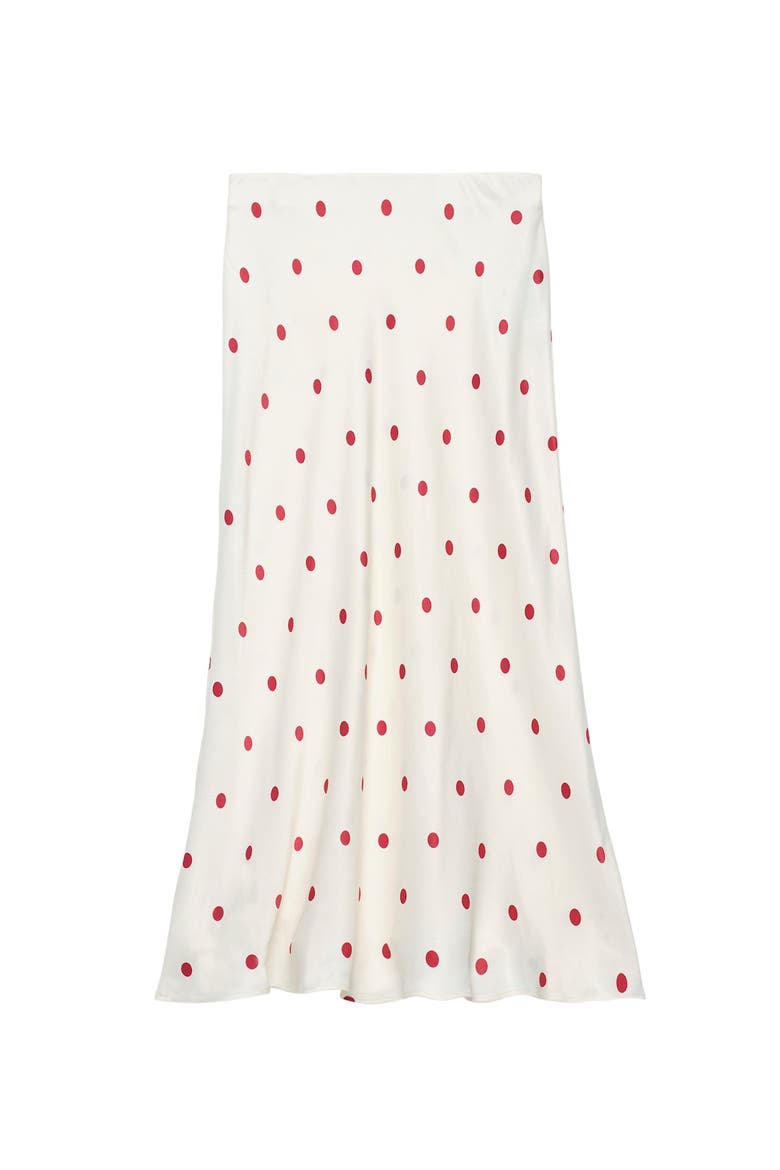 Polka Dot Slip Skirt, Alternate, color, Red