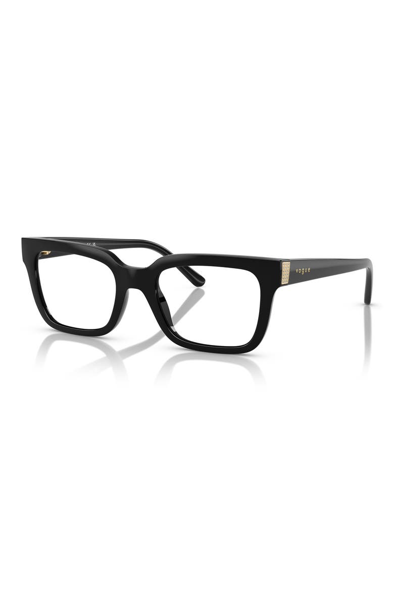 52mm Pillow Optical Glasses, Alternate, color, BLACK