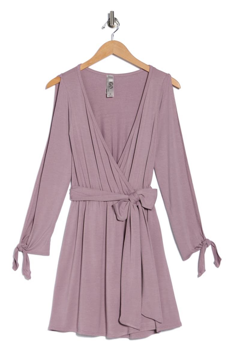 Long Sleeve Wrap Dress, Alternate, color, LAVENDER