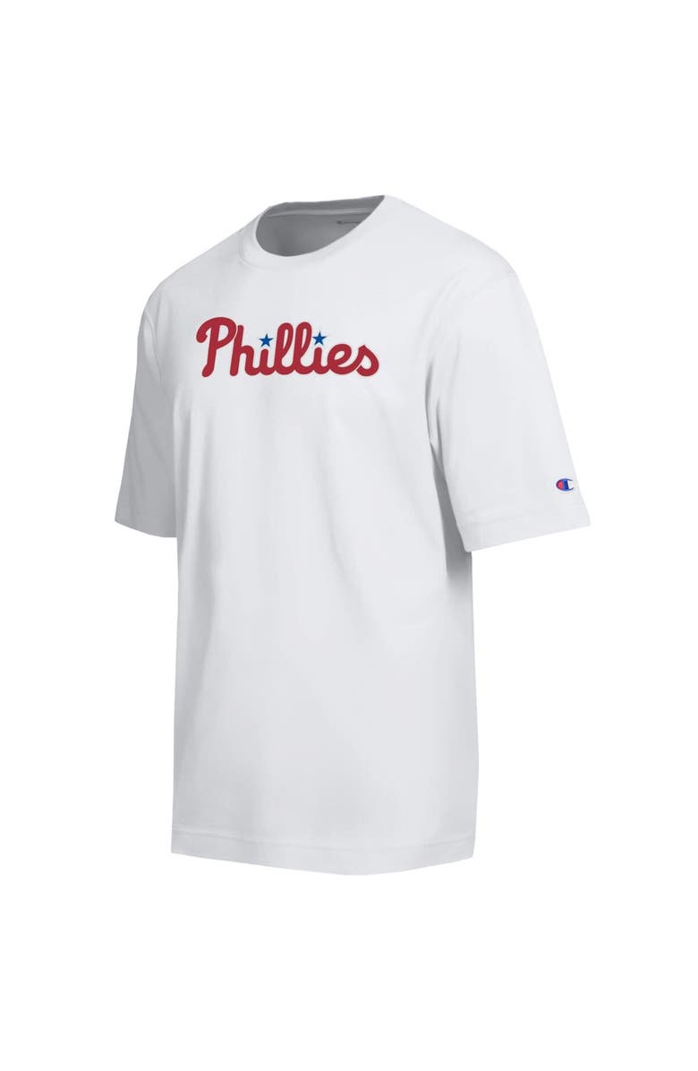 Champion Men's Champion White Philadelphia Phillies All Star Arched Chenille Wordmark T-Shirt, Alternate, color, White