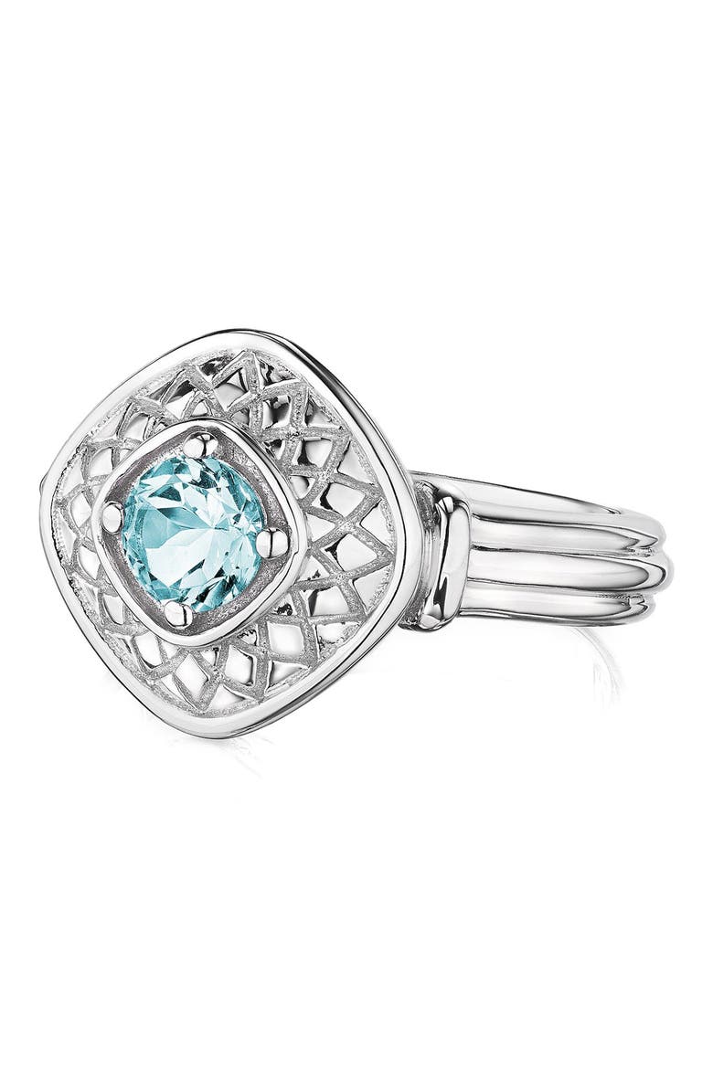 Julian Center Stone & Cubic Zirconia Ring, Main, color, SKY