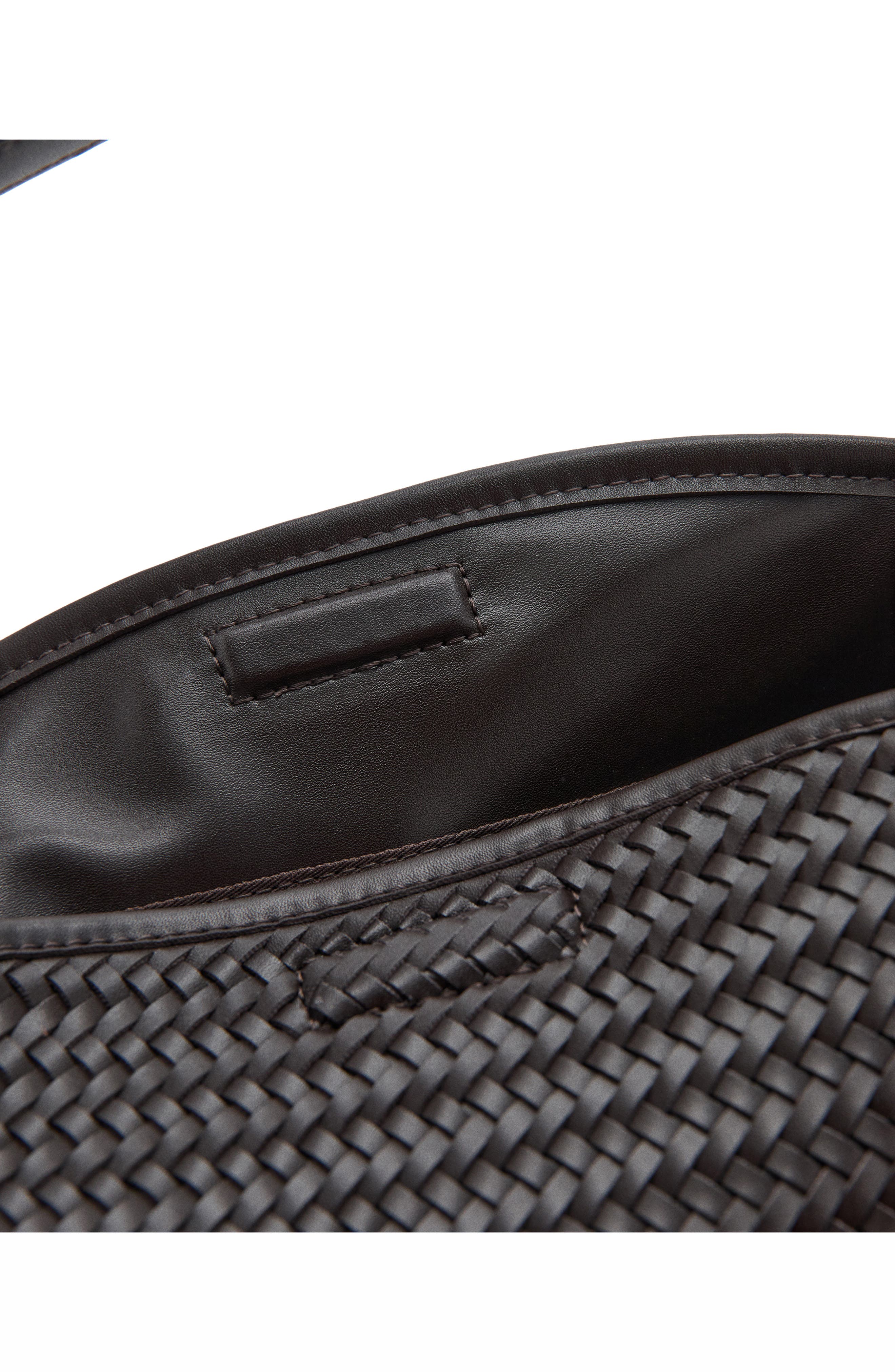 MANGO Braided Bucket Shoulder Bag, Alternate, color, Chocolate