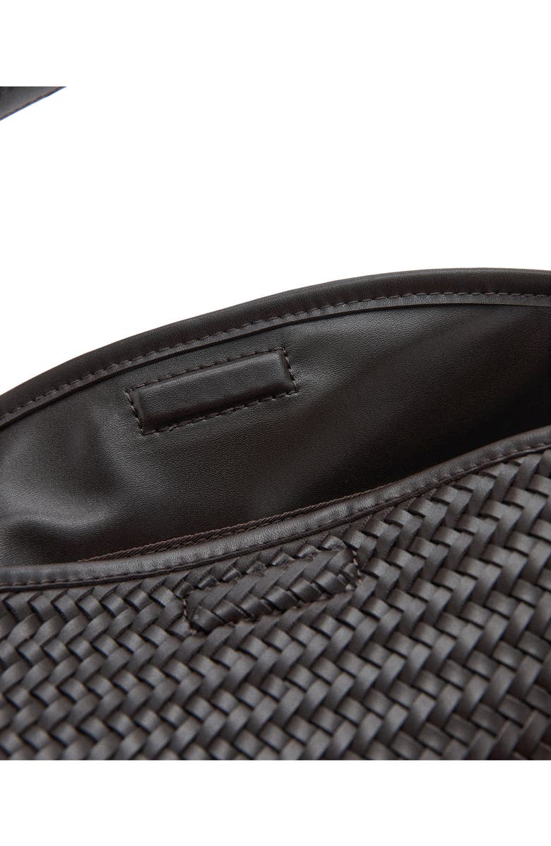 MANGO Braided Bucket Shoulder Bag, Alternate, color, Chocolate
