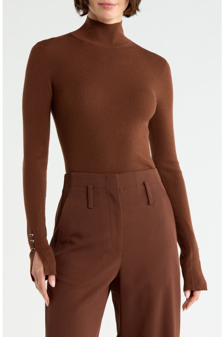 Jett Mock Neck Sweater, Main, color, BRUNETTE