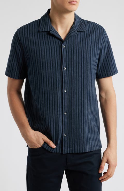 Cabana Stripe Short Sleeve Button-Up Camp Shirt