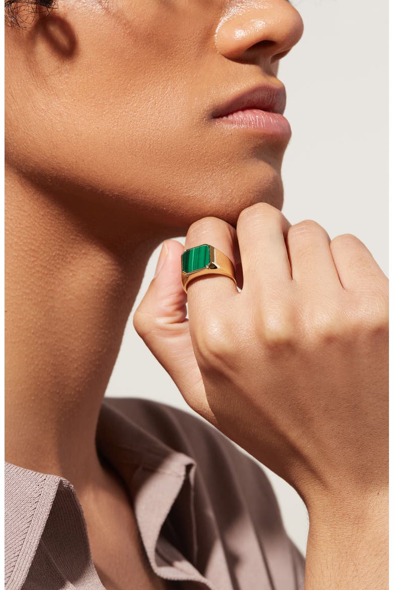 Square Signet Ring - Michelle Signet, Alternate, color, Gold