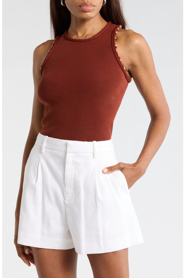 Nelly Beaded Top, Main, color, DEEP SEQUOIA