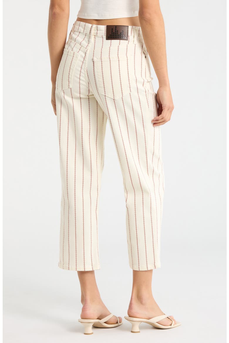 Stripe Straight Leg Jeans, Alternate, color, PEARL/ TAMARIND