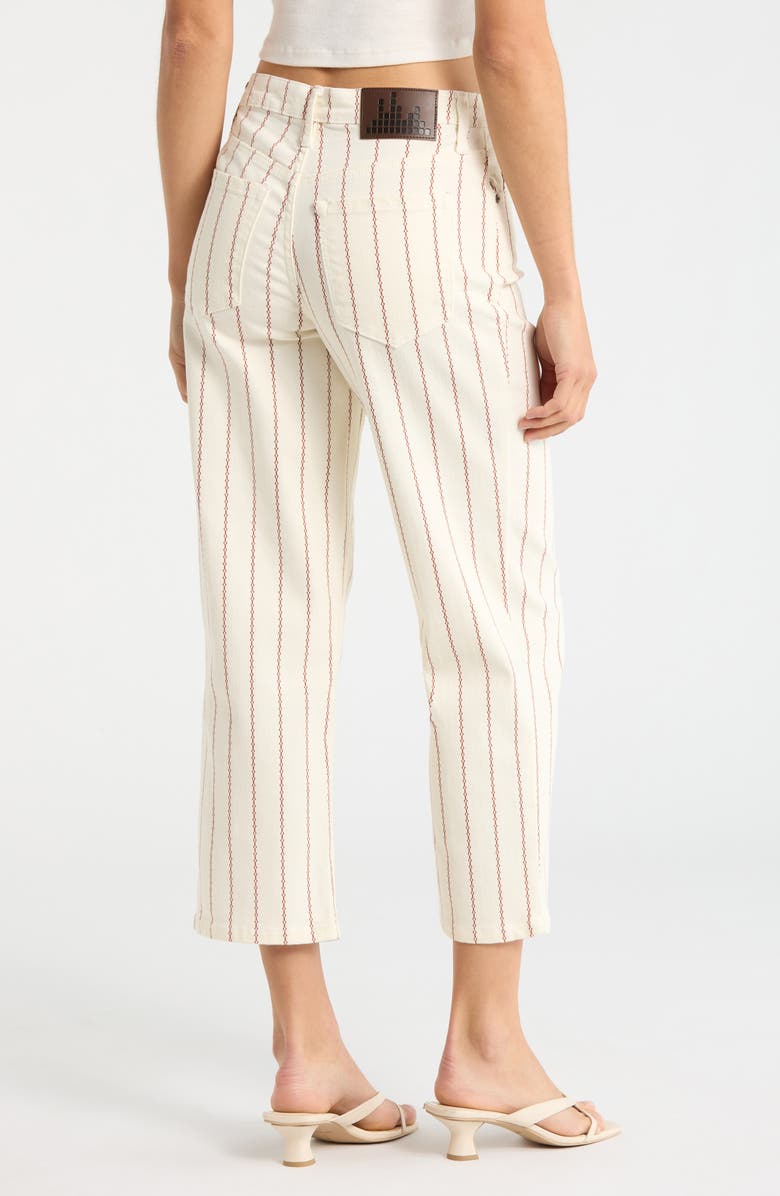 CITY BLUES Stripe Straight Leg Jeans, Alternate, color, Pearl/ Tamarind