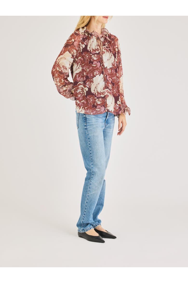 Sarita Long-Sleeve Top, Alternate, color, RAISIN COMBO
