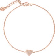 EFFY 14K Gold Plated Sterling Silver Pavé Diamond Heart Bracelet