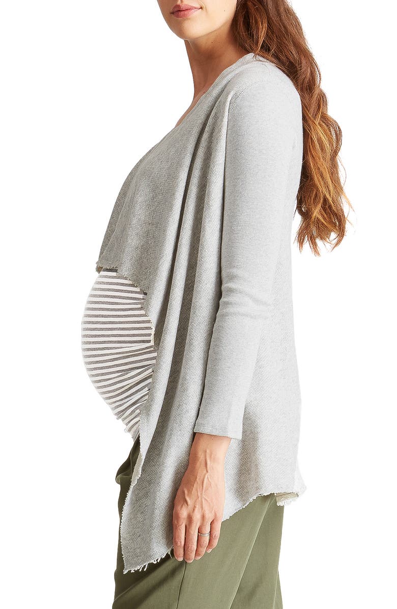 Ingrid & Isabel<sup>®</sup> Drape Front Maternity Cardigan, Alternate, color, 
