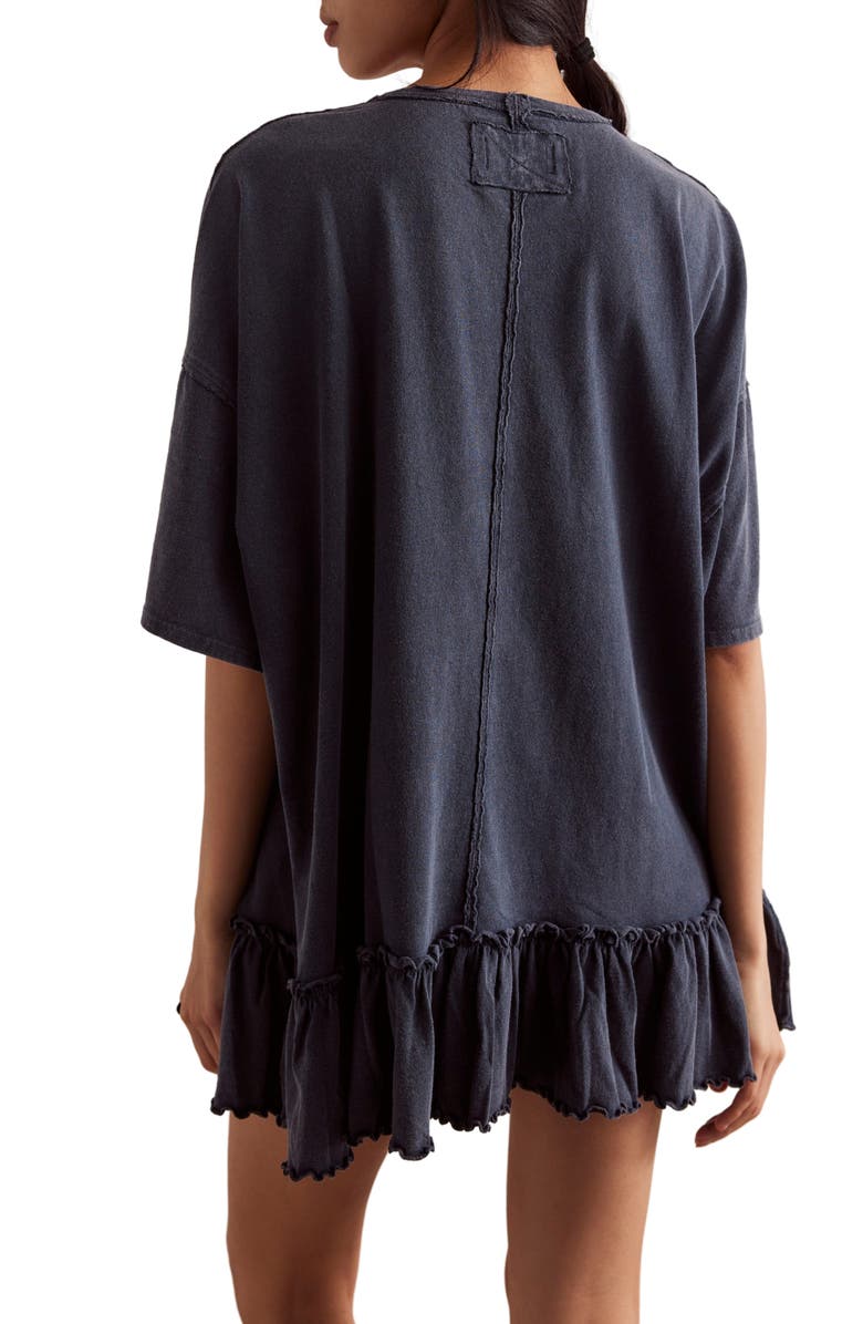 Free People Why Yes Oversized Tiered Cotton T-Shirt, Alternate, color, 