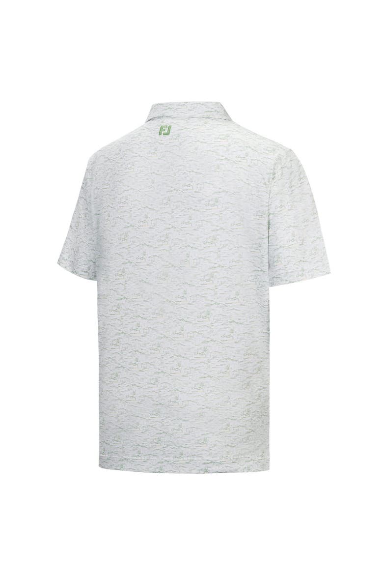 Men's FootJoy White WM Phoenix Open ProDry All Over Print Polo, Alternate, color, White