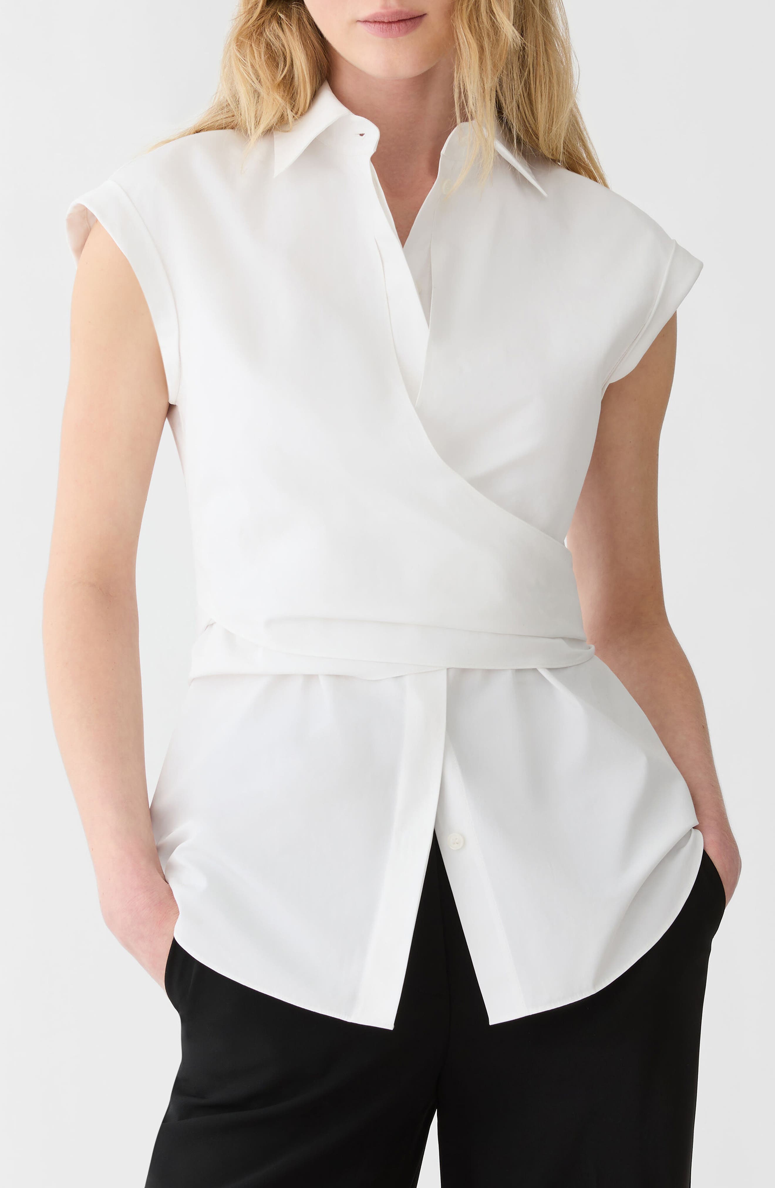 Organic Cotton Poplin Wrap Shirt