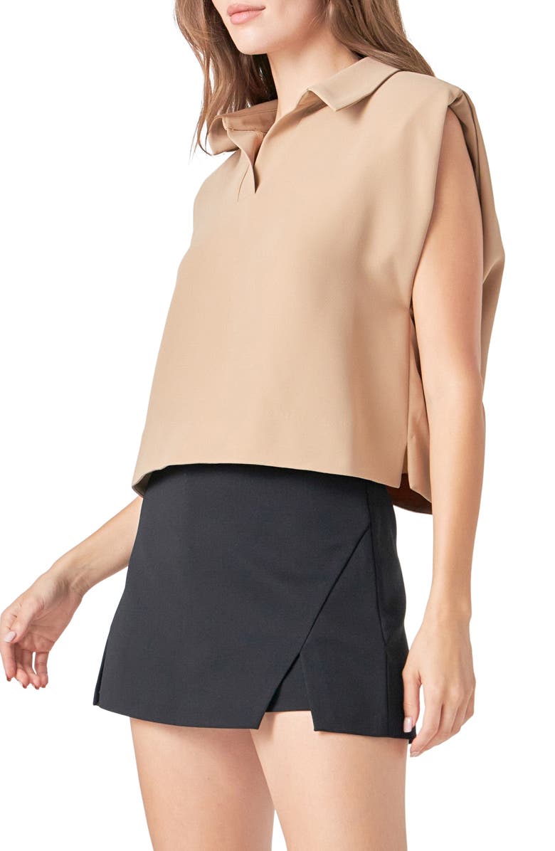 Endless Rose Boxy Collared Top, Alternate, color, 