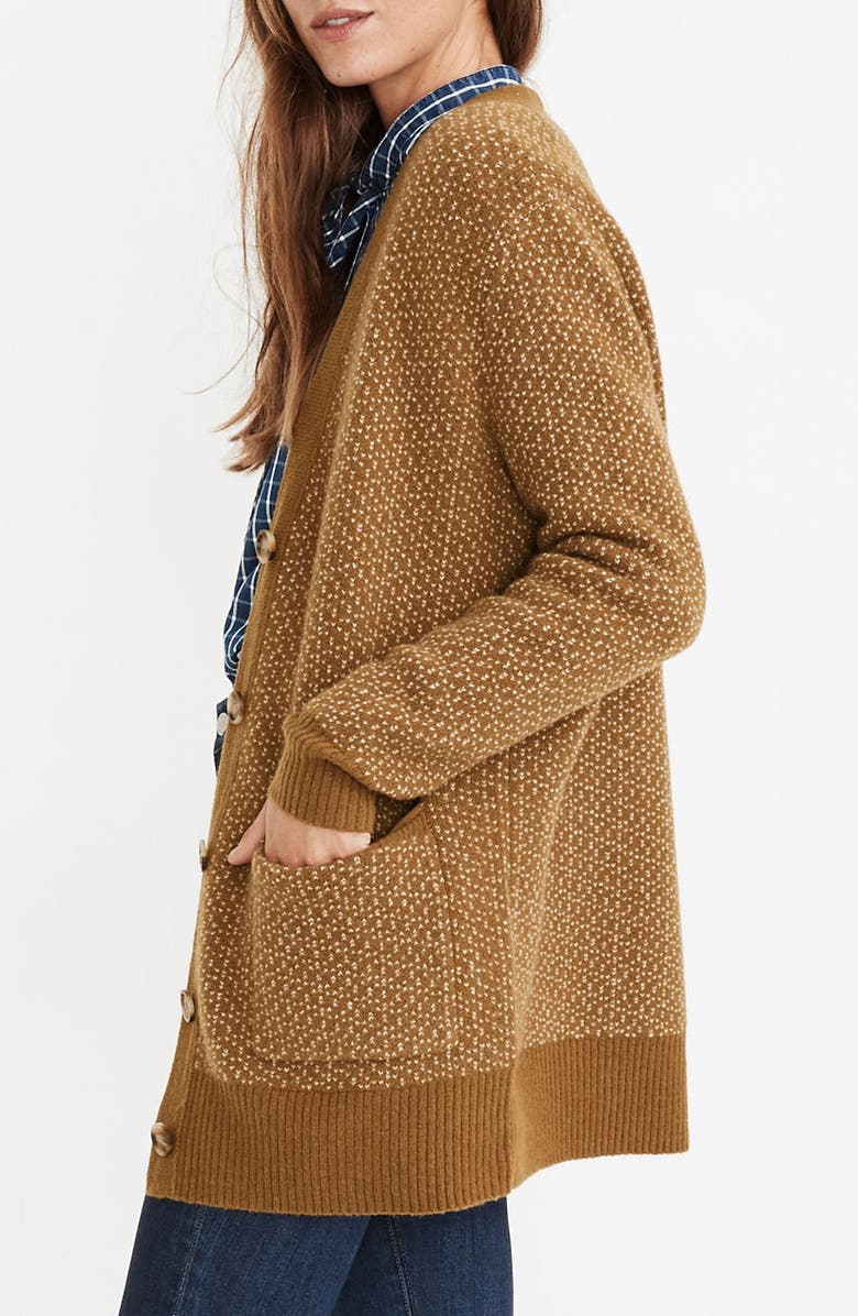 Madewell Coziest Yarn Bird's Eye Maysfield Cardigan Sweater, Alternate, color,