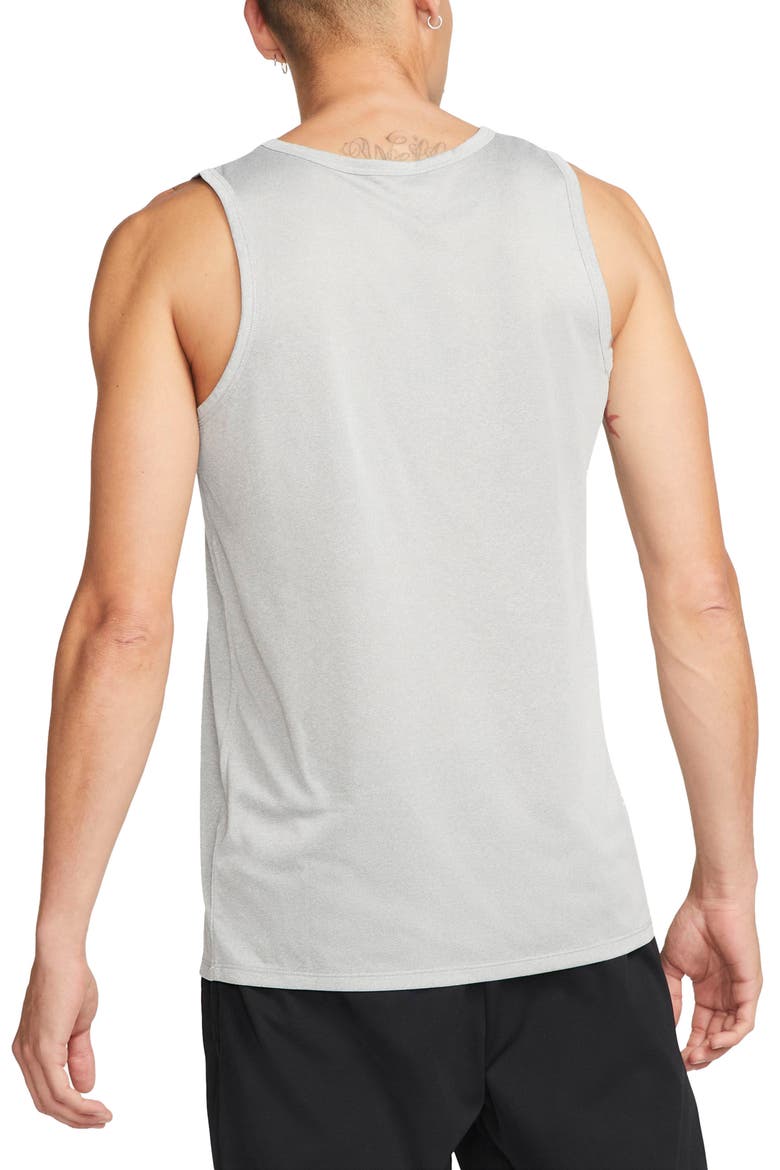 Legend Training Tank, Alternate, color, DK GREY HEATHER/ BLACK