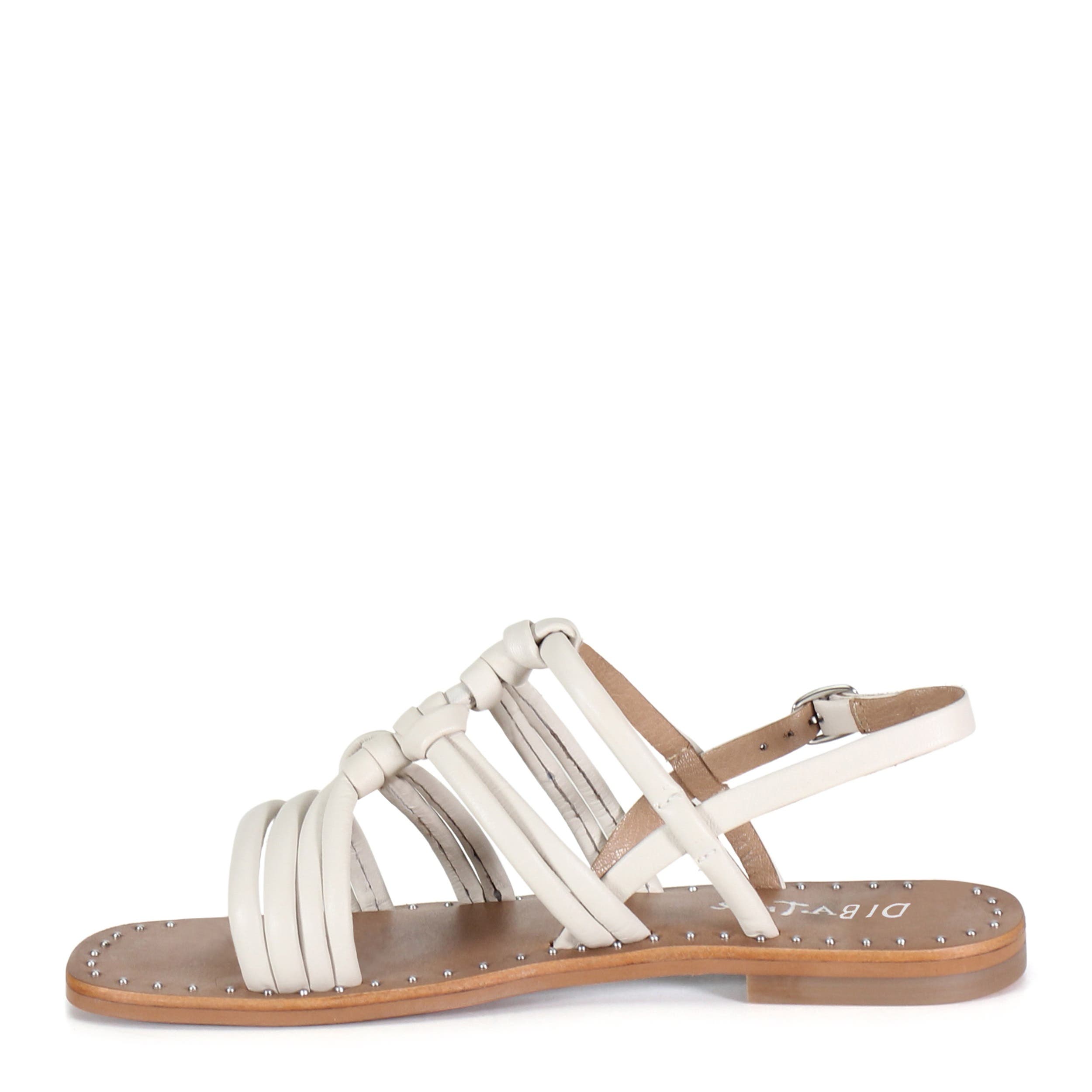 MOS SAIC Knotted Tube Leather Sandal, Alternate, color, Bone
