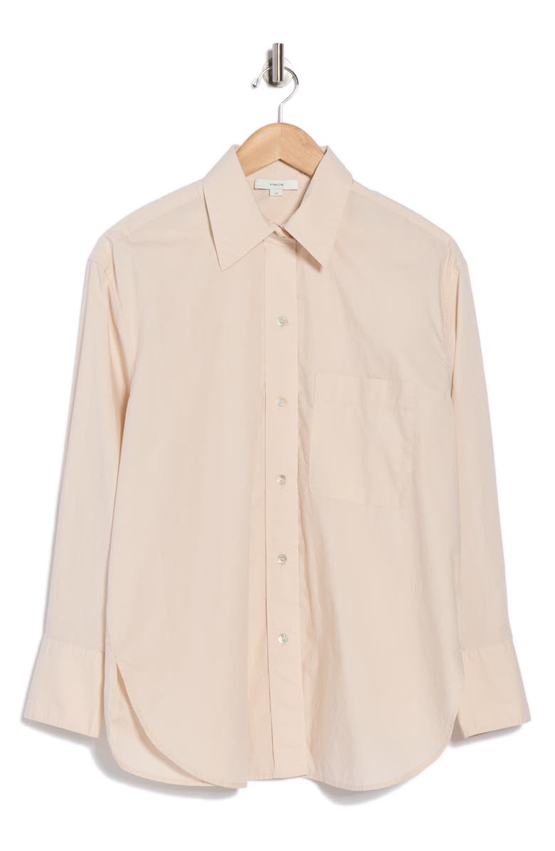 Vince Oversize Oxford Shirt, Alternate, color, Sand Glow