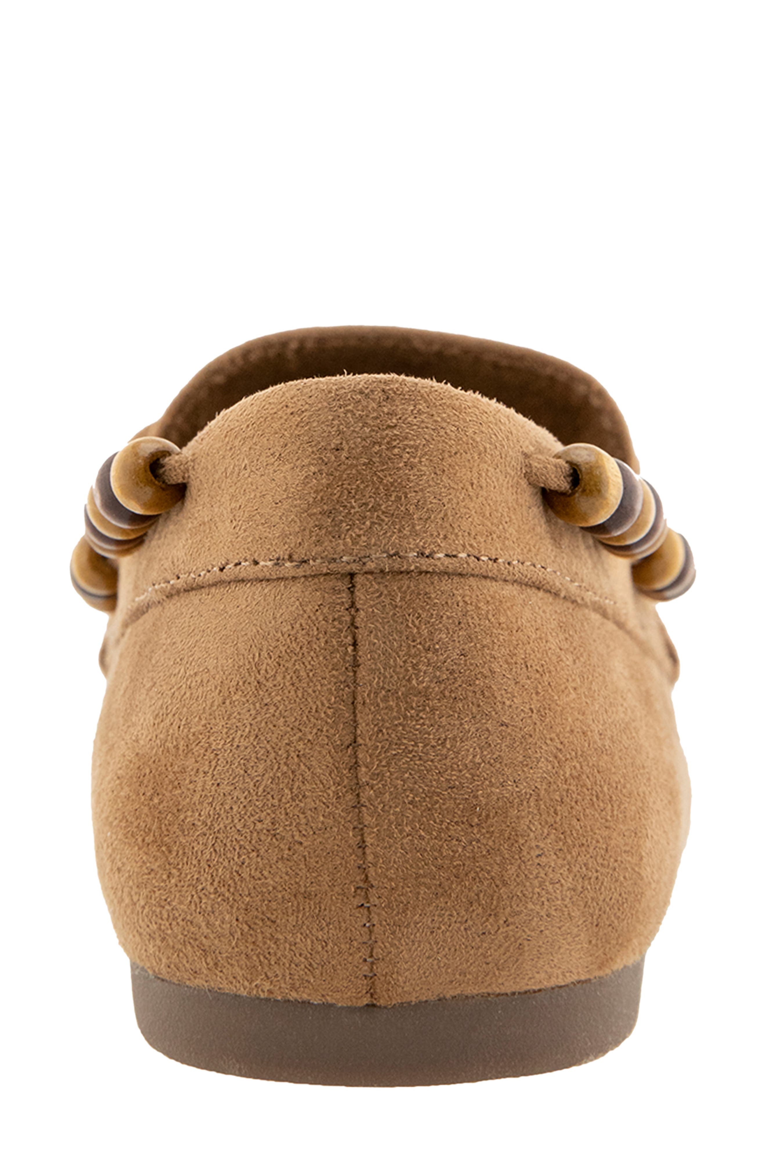 Tatie Tassel Faux Suede Loafer, Alternate, color, LIGHT BROWN