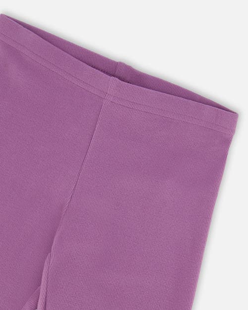 Deux Par Deux Super Soft Ribbed Leggings In Purple