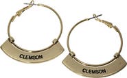 Shelby & Grace Clemson Tigers Weller Gold Hoop Earrings