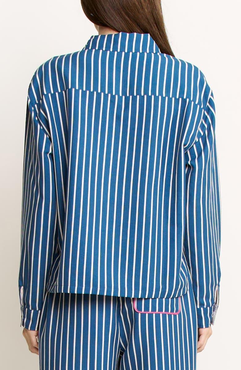Honeydew Brunch Date Button-Up Shirt, Alternate, color, Pacific Stripe