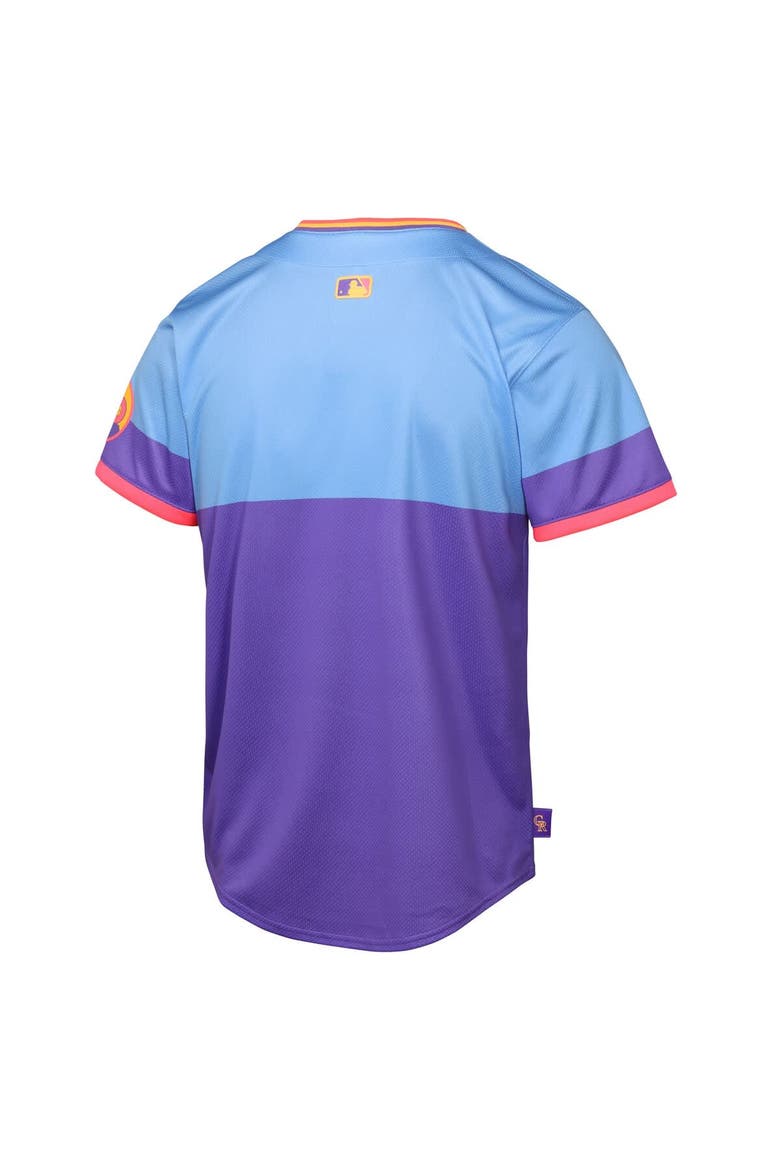 Youth Nike  Purple/Light Blue Colorado Rockies 2025 City Connect Limited Jersey, Alternate, color, Purple