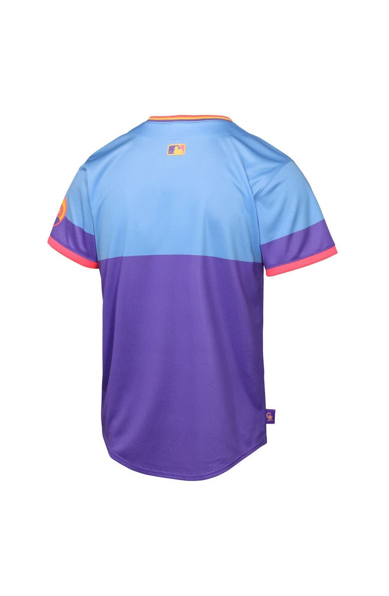 Nike Youth Nike  Purple/Light Blue Colorado Rockies 2025 City Connect Limited Jersey, Alternate, color, 