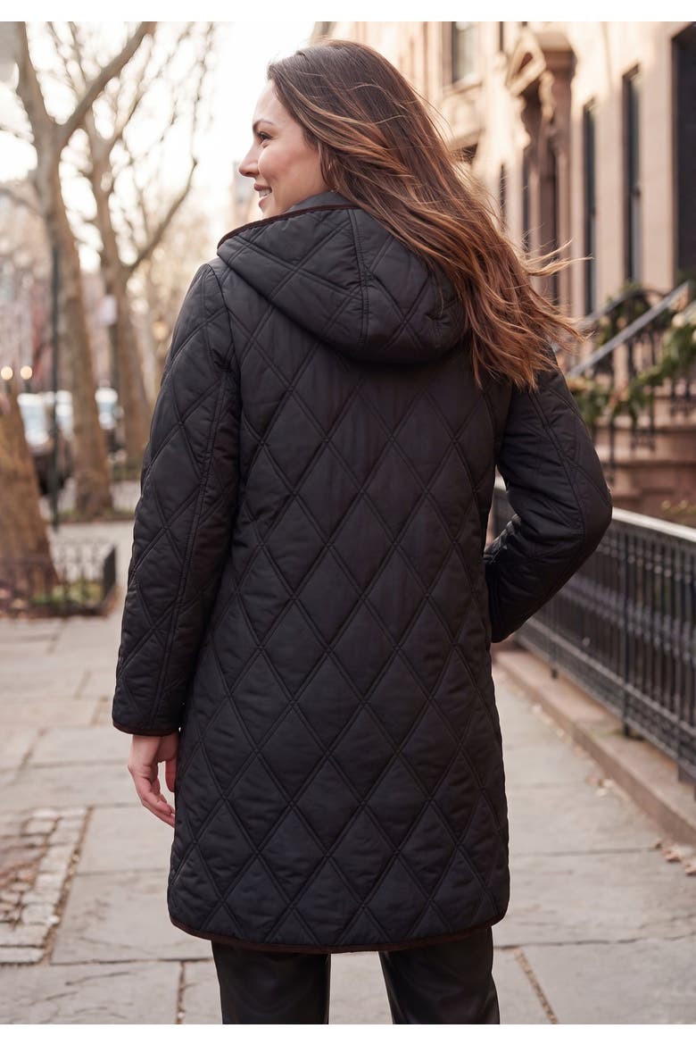 Quilted Toggle Jacket, Alternate, color, BLACK